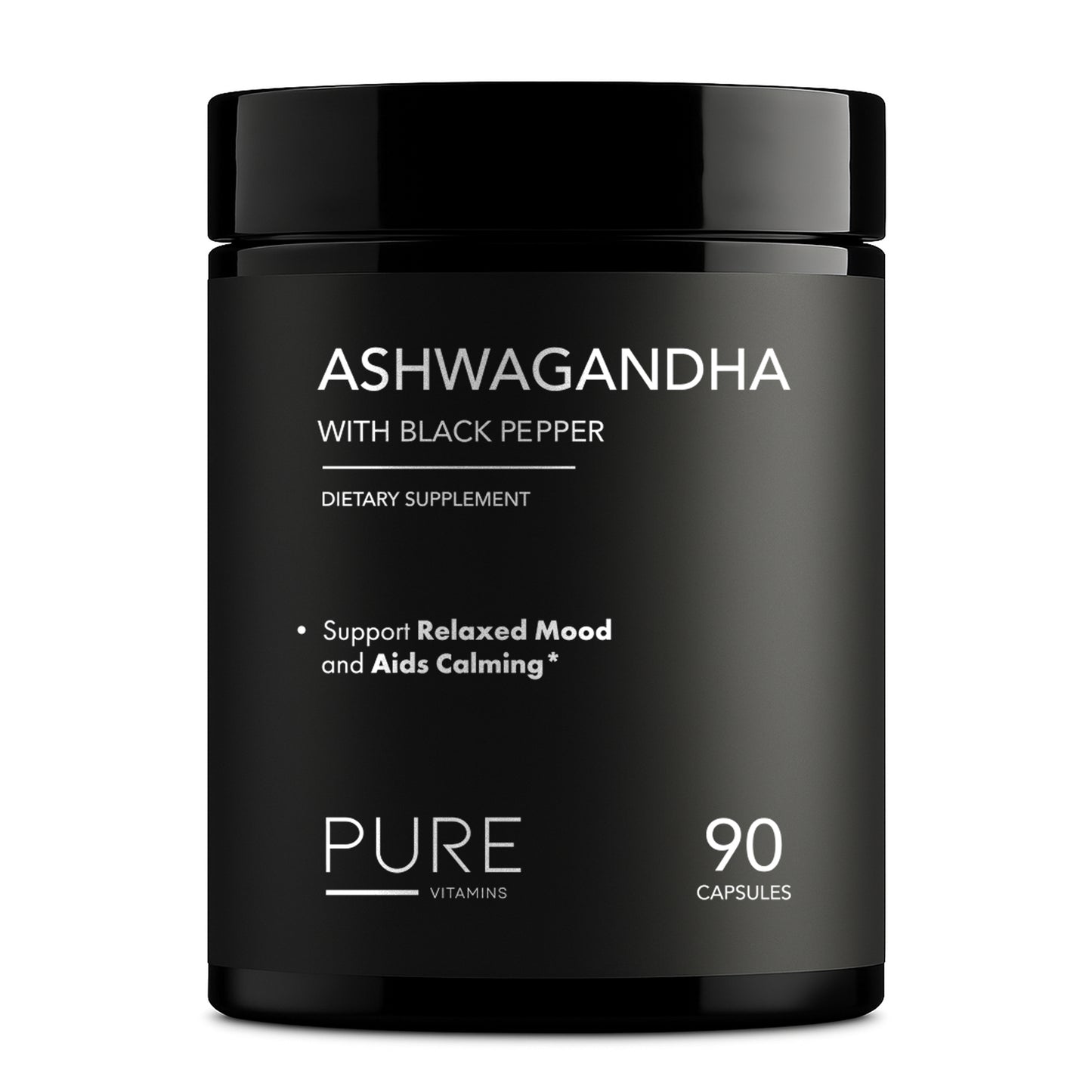 Pure Vitamins Ashwagandha with Black Pepper - 90 Capsules