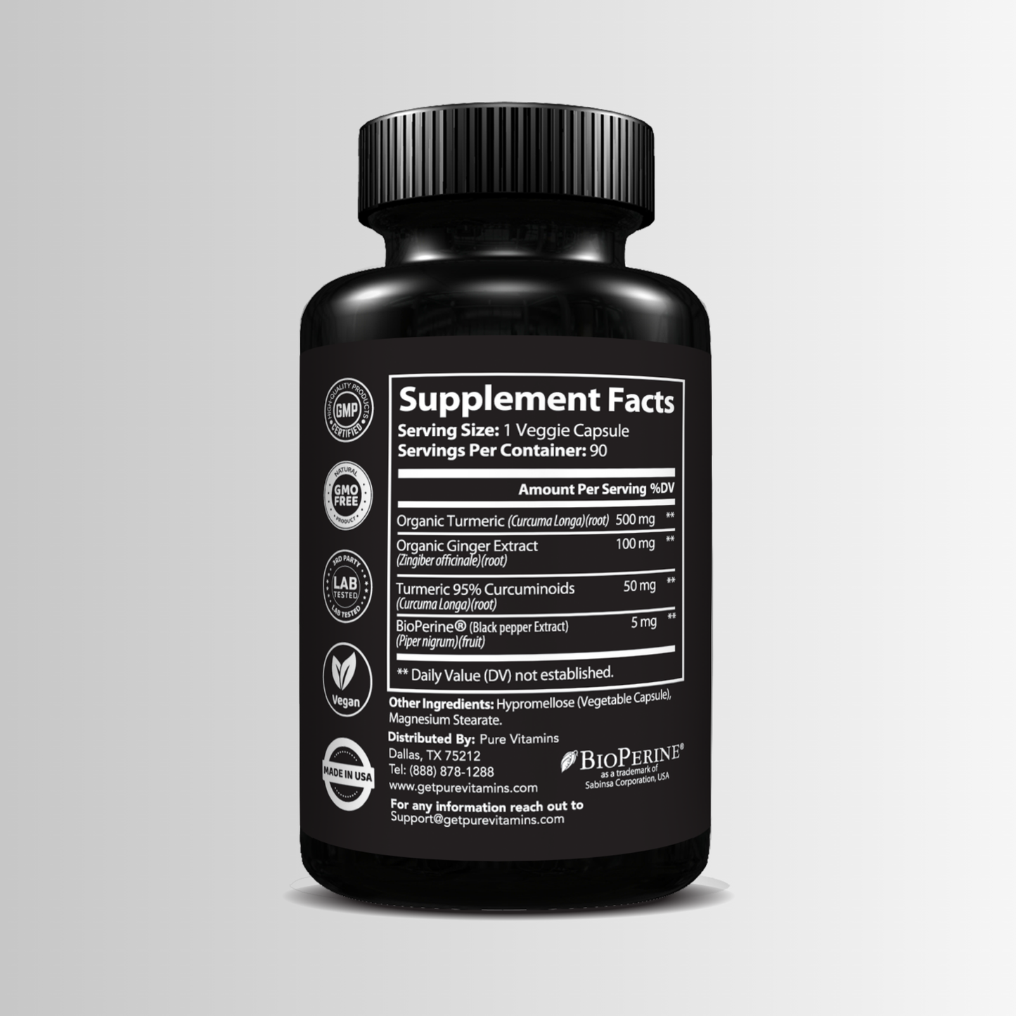 Turmeric with Ginger supplements facts