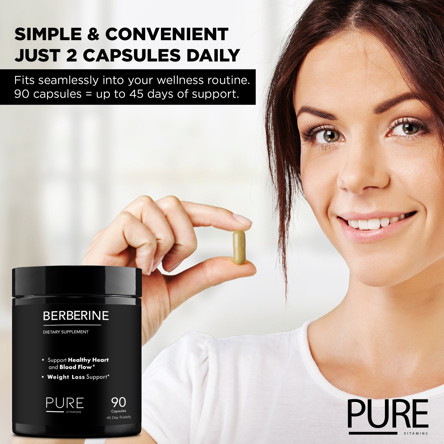 Pure Vitamins Berberine - 90 Capsules
