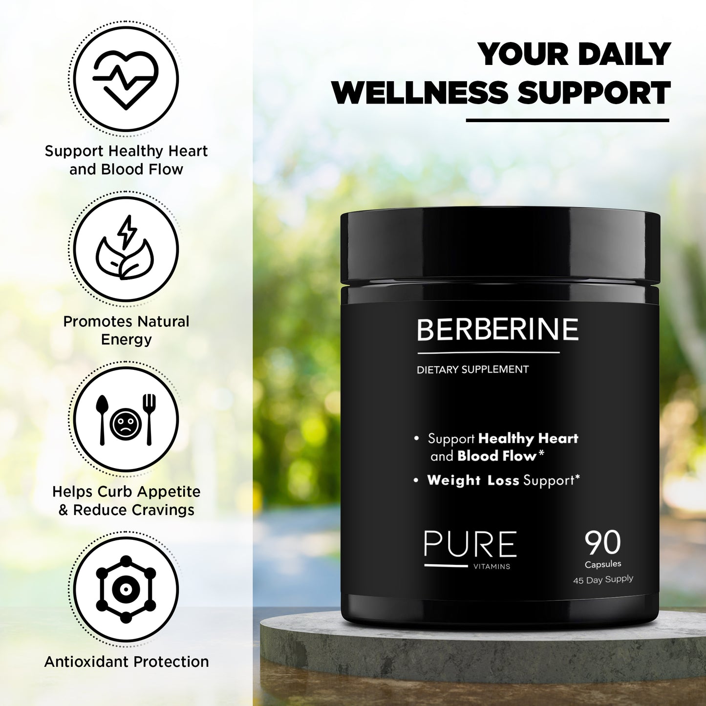 Pure Vitamins Berberine - 90 Capsules