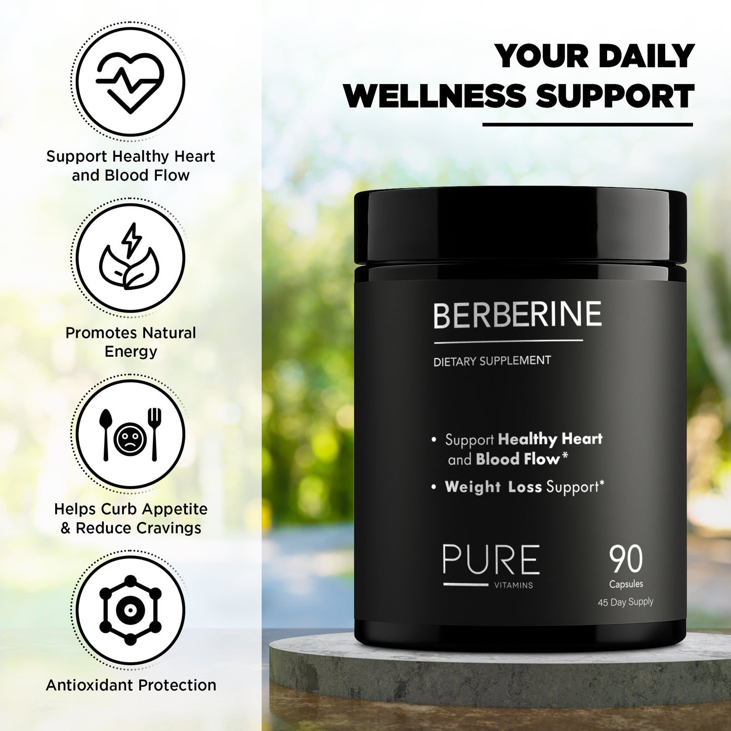 Pure Vitamins Berberine - 90 Capsules