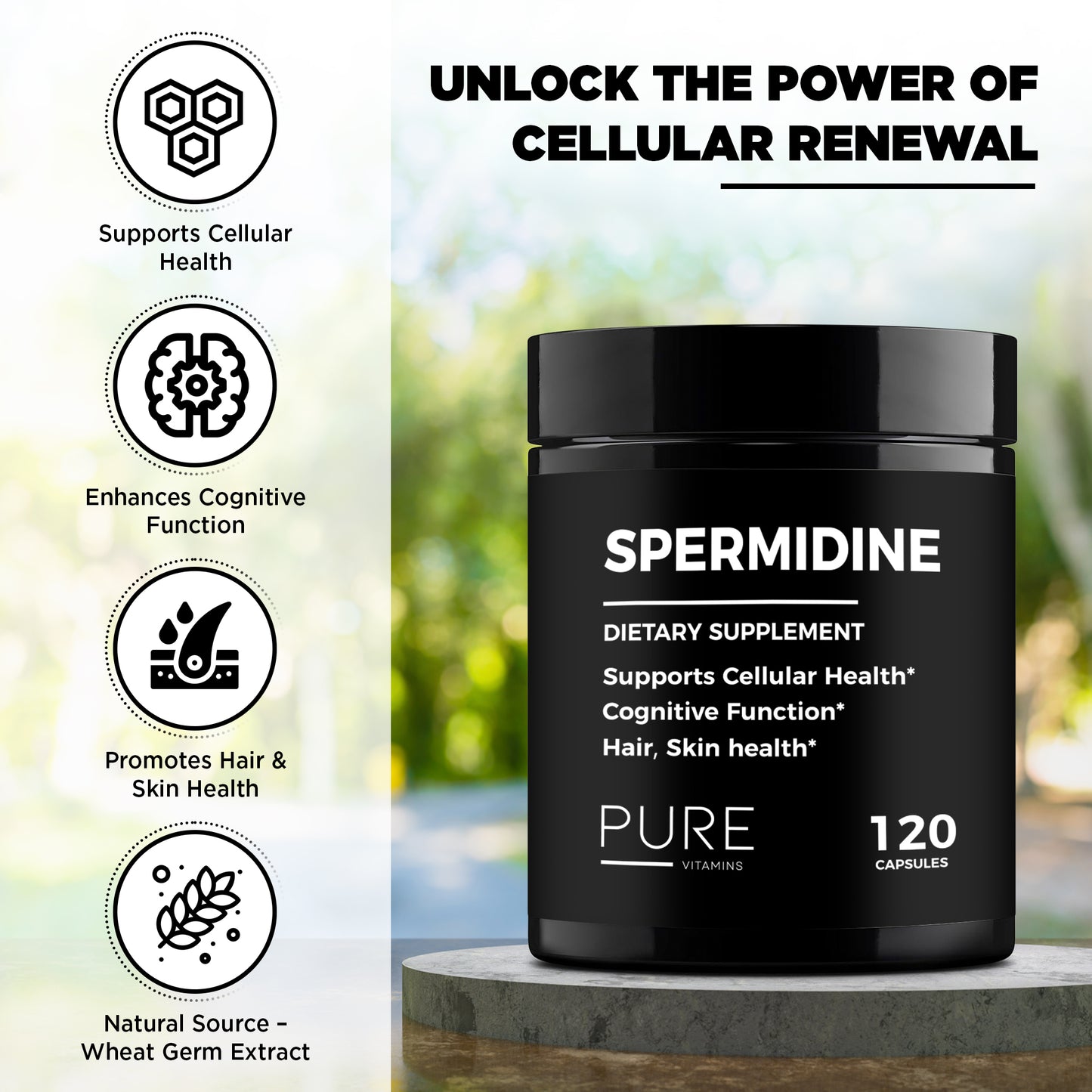 Pure Vitamins Spermidine - 90 Capsules