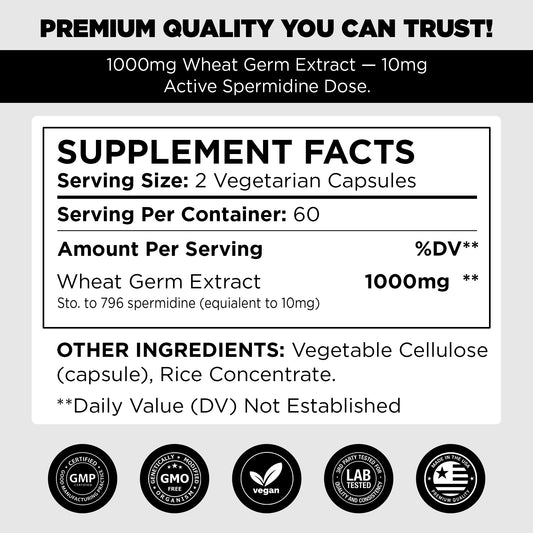 Pure Vitamins Spermidine - 120 Capsules