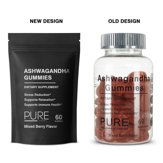 Pure Vitamins Ashwagandha Gummies -60 Gummies