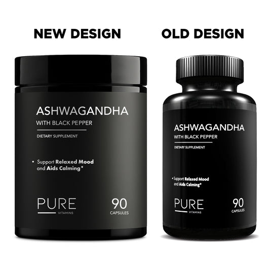 Pure Vitamins Ashwagandha with Black Pepper - 90 Capsules