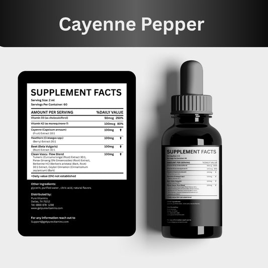Pure Vitamins Cayenne Pepper Extract Liquid Drops - 4Fl Oz