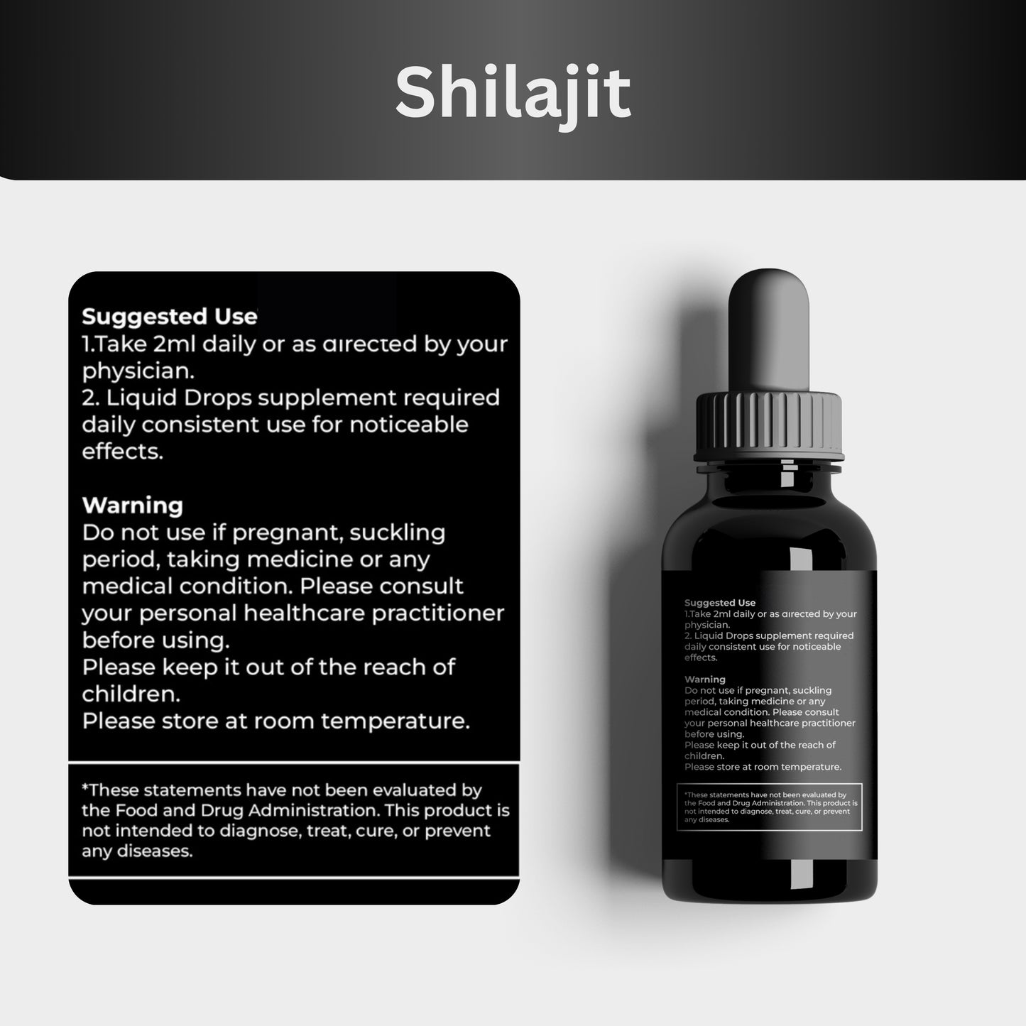 Pure Vitamins Shilajit Liquid Drops - 4Fl Oz