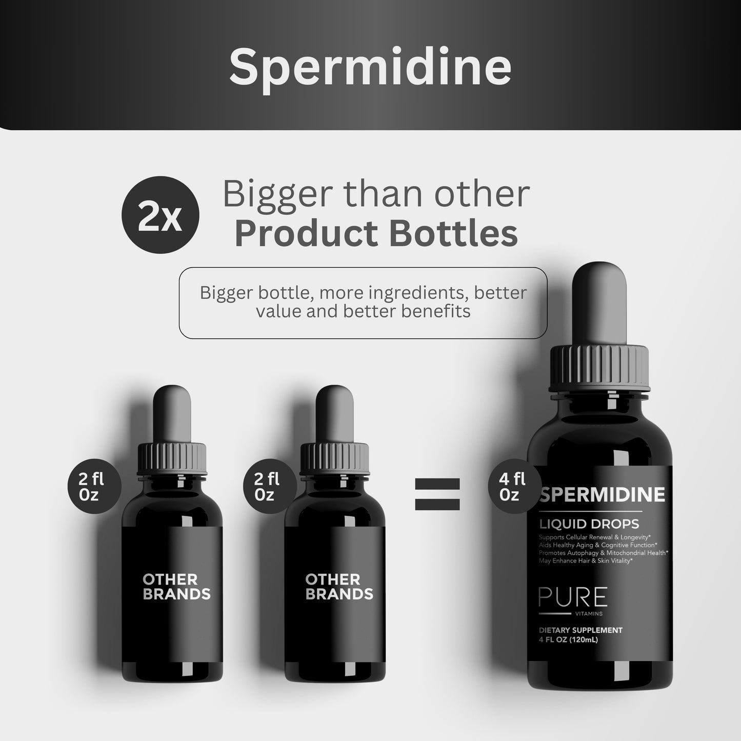 Pure Vitamins Spermidine drops – 4Fl Oz