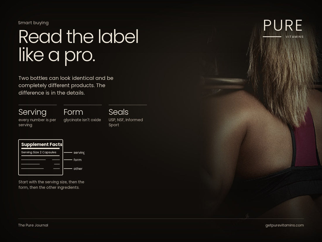 How to read a supplement label like a pro