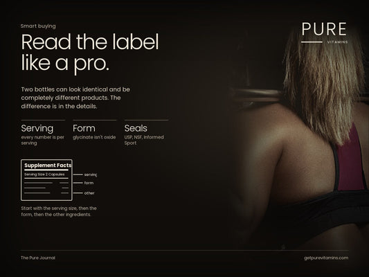 How to read a supplement label like a pro