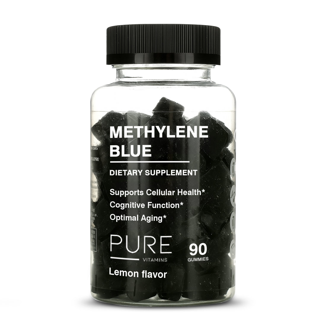 Pure Vitamins Methylene Blue Gummies – Cognitive & Energy Support – Tasty Nootropic Supplement – 60 Vegan Gummies