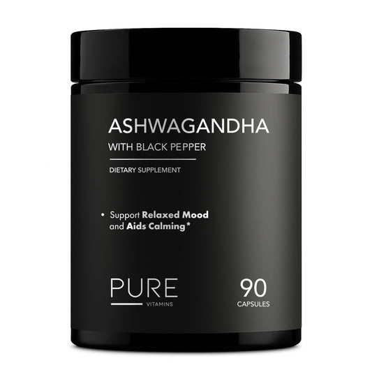 Pure Vitamins Ashwagandha with Black Pepper - 90 Capsules