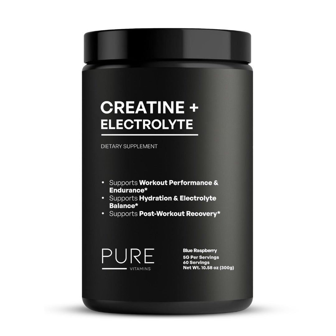 Creatine + Electrolyte Powder – Blue Raspberry (300g)  Workout Performance, Hydration & Recovery Support