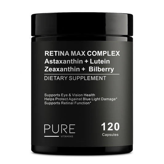 Retina Max Complex – Lutein 40mg, Zeaxanthin 5mg & Bilberry 400mg- 120 Capsule