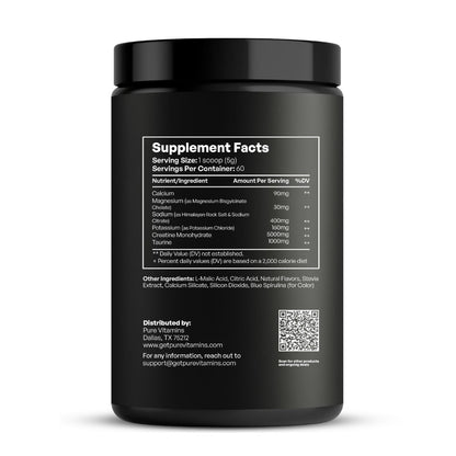 Creatine + Electrolyte Powder – Blue Raspberry (300g)  Workout Performance, Hydration & Recovery Support