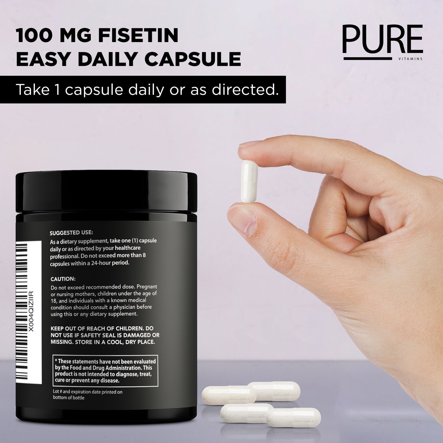Pure Vitamins Fisetin 500mg – 120 Cts