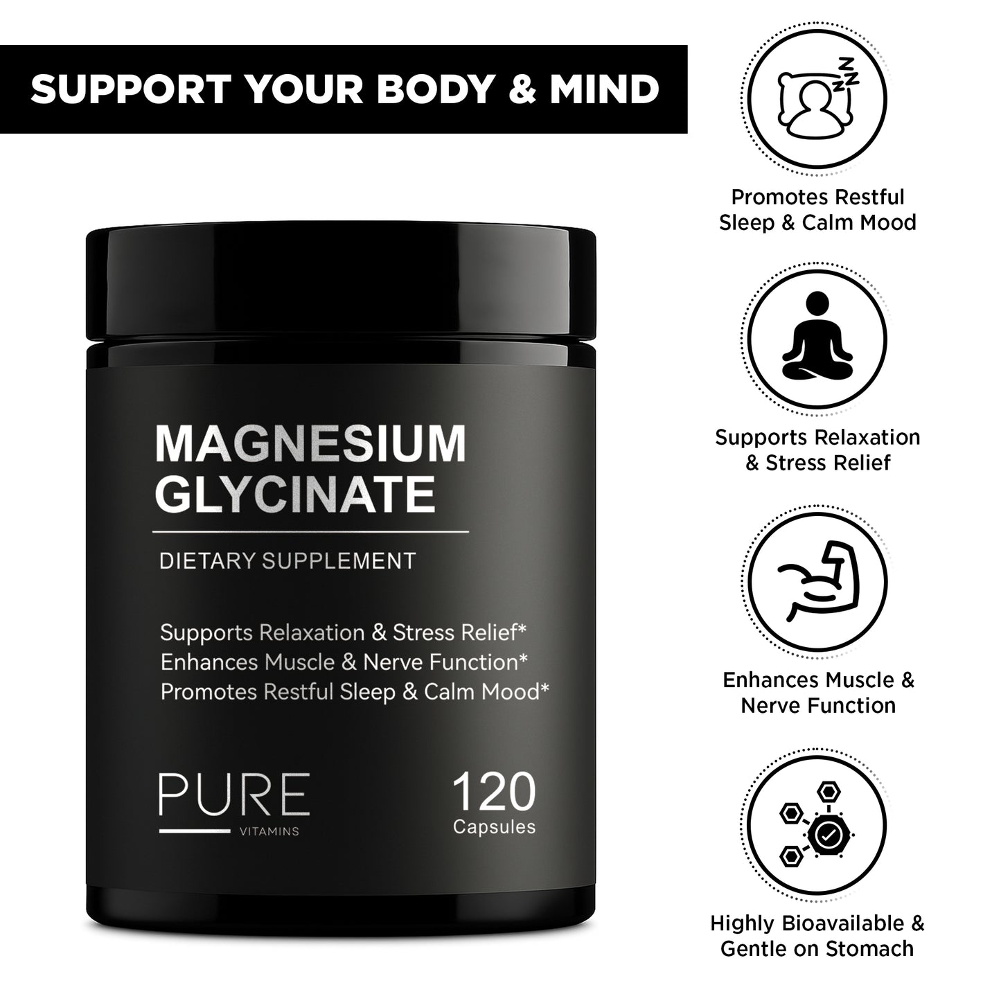 Magnesium Glycinate 500mg-120 Capsule