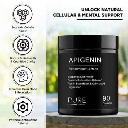 Pure Vitamins Apigenin 50mg - 90 Capsules