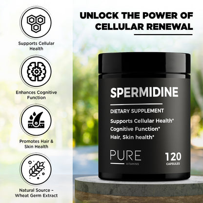 Pure Vitamins Spermidine - 120 Capsules