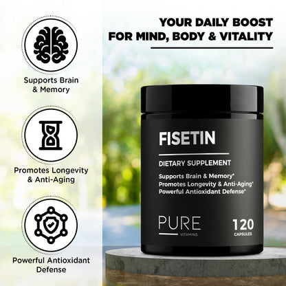 Pure Vitamins Fisetin 500mg – 120 Cts