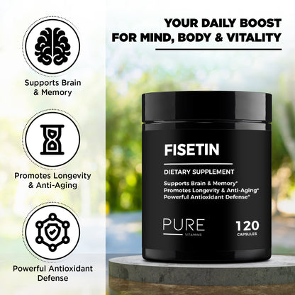 Pure Vitamins Fisetin 500mg – 120 Cts