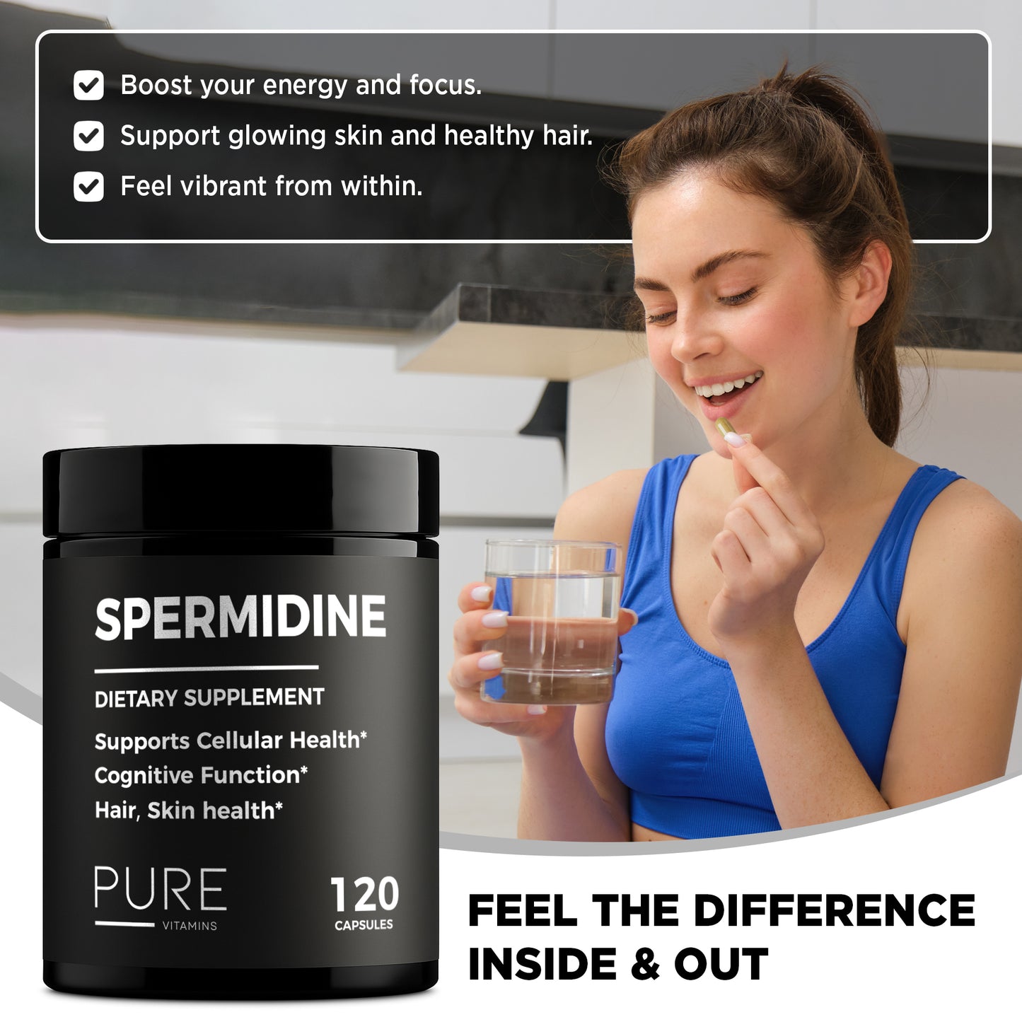 Pure Vitamins Spermidine - 120 Capsules