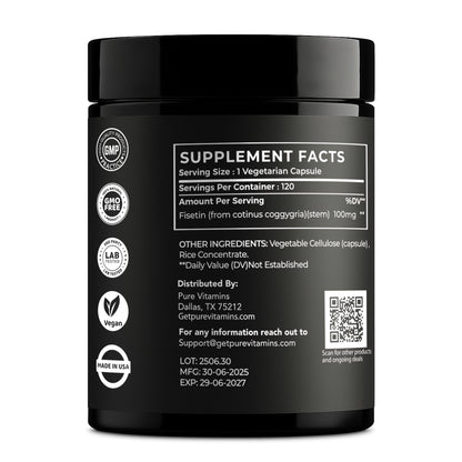 Pure Vitamins Fisetin 500mg – 120 Cts