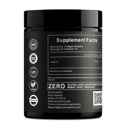 Pure Vitamins Apigenin 50mg - 90 Capsules