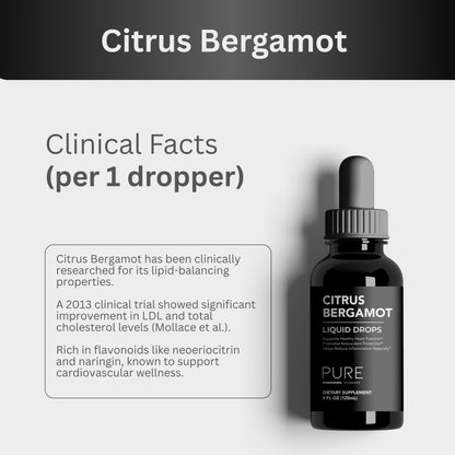 Pure Vitamins Citrus Bergamot Liquid Drops - 4 Fl Oz