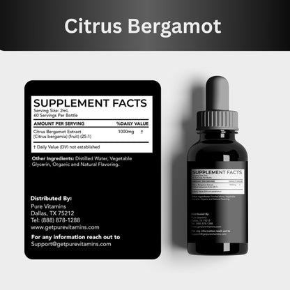 Pure Vitamins Citrus Bergamot Liquid Drops - 4 Fl Oz