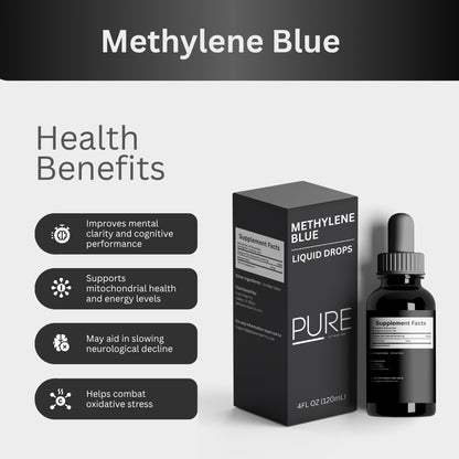 Pure Vitamins Methylene Blue Drops – 4Fl Oz